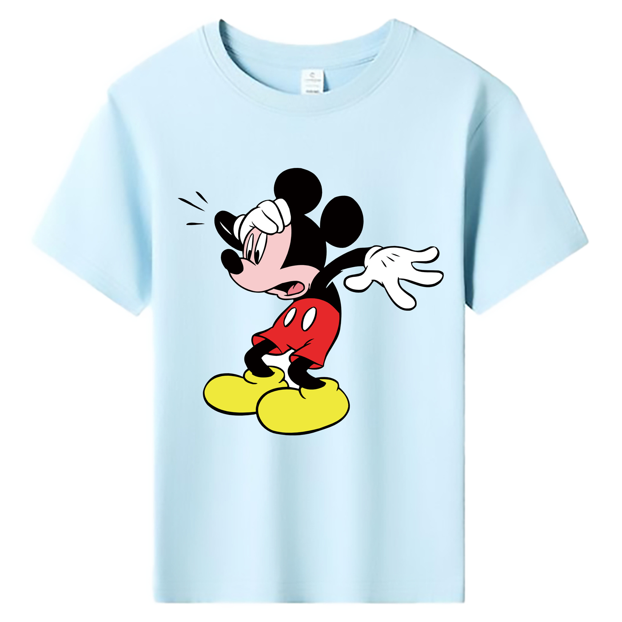 ミッキーマウス Mickey Mouse 綿100％キッズTシャツ（フロントプリント）